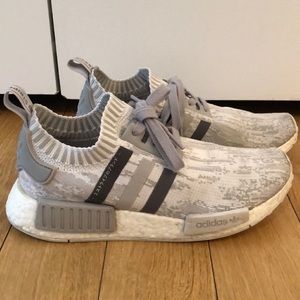 Adidas NMD grey and white sneakers